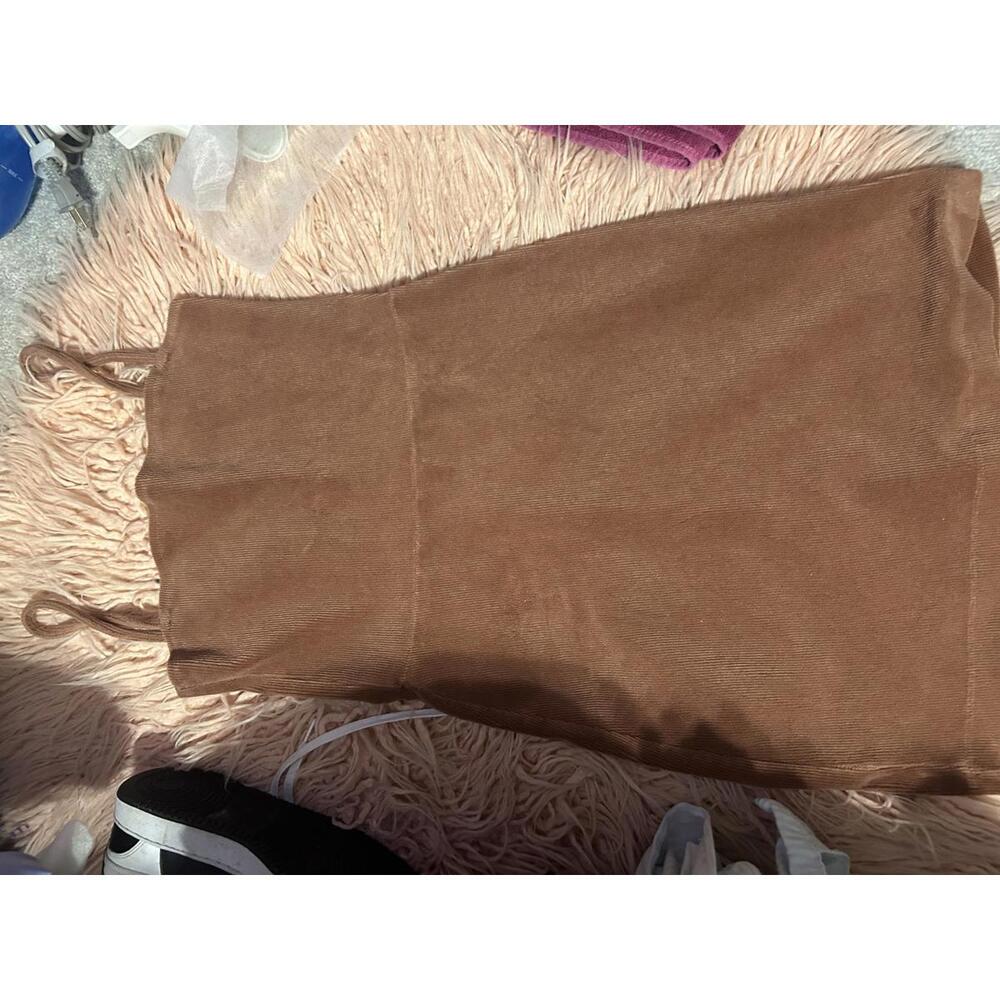 Forever 21 Brown corduroy Y2K Mini Dress with Zip